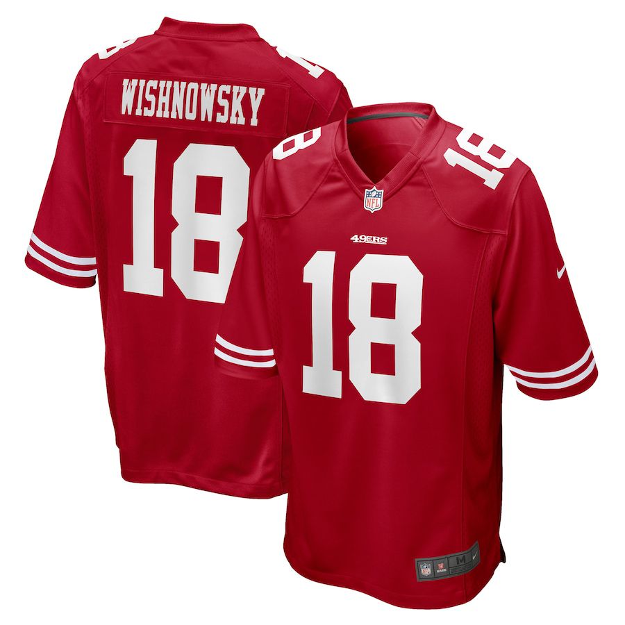 Men San Francisco 49ers #18 Mitch Wishnowsky Nike Scarlet Player Game NFL Jersey